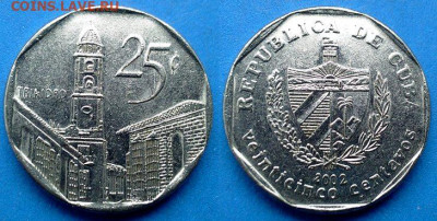 Куба - 25 сентаво 2002 года до 30.04 - Куба 25 сентаво, 2002