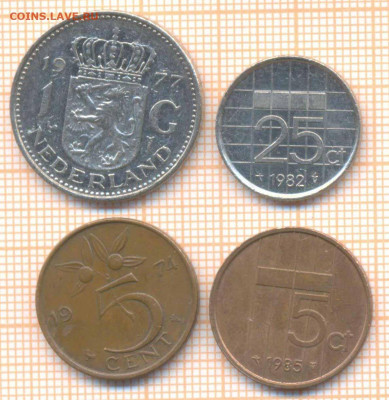 Нидерланды 4 монеты, до 30.04.2020 г. 22.00 по Москве - Нидерланды 4 монеты 734