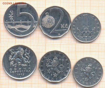 Чехия 3 монеты, до 30.04.2020 г. 22.00 по Москве - Чехия 3 монеты 737