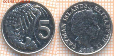 Каймановы острова 5 центов 2008 г., до  1.05.2020 г. 22.00 п - Каймановы  5 центов 2008 7610