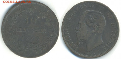 10 centesimi 1867 Италия - 10centesimi1867