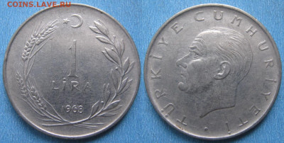 Турция 1 лира 1968  до 02-05-20 в 22:00 - Турция 1 лира 1968     174-ас90-4445