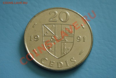 Гана монета 20 cedis 1991 год - DSC00056.JPG