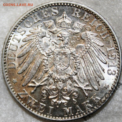 2 марки 1913 Баден. Определение подлинности и оценка - baden_1913_2_marki_friedrich_ii_shtempel_rr (1)