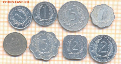 Восточные Карибы 8 монет, до 4.05.2020 г. 22.00 по Москве - Восточные Карибы 8 монет1 760