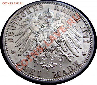 C27 Пруссия 3 марки 1911A  С РУБЛЯ!!! до 06.09 в 22°° - C27 3 mark_2