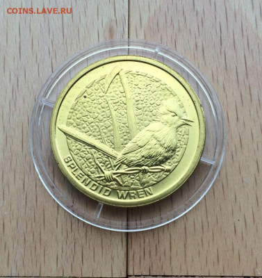 Австралия 1$ доллар 2008 Блестящий расписной малюр Животные - avstralija_1_dollar_2008_blestjashchij_raspisnoj_maljur_zhivotnye_fauna_pticy