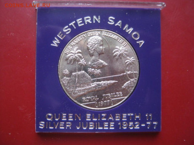 Крона Шайба Самоа и Сисифо 1 Тала 1977 25 лет правления - krona_shajba_samoa_i_sisifo_1_tala_1977_25_let_pravlenija_korolevy_elizavety_ii