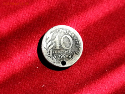 Франция 10 сантимов 1998 - белый металл - IMG_20200422_145022_exposure