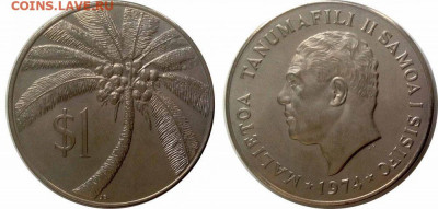 Крона Шайба Самоа 1 Тала 1974 Пальма - krona_shajba_samoa_1_tala_1974_palma