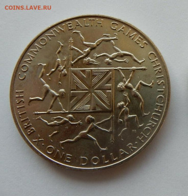 Крона Шайба Новая Зеландия 1$ доллар 1974 X Британские Игры - krona_shajba_novaja_zelandija_1_dollar_1974_x_britanskie_igry_sodruzhestva_sport