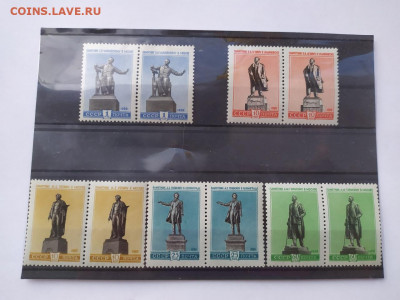 Скульптурные памятники СССР 1959 год ЧБН  пары - 4