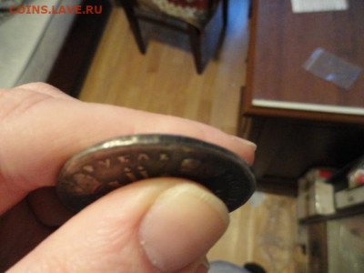Рубль 1728 Петр II серебро, с подвеса, качественный ремонт - DSC05965.JPG