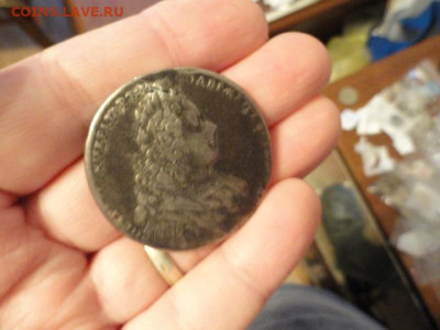Рубль 1728 Петр II серебро, с подвеса, качественный ремонт - DSC05973.JPG