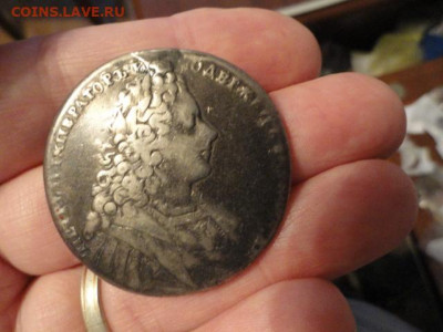 Рубль 1728 Петр II серебро, с подвеса, качественный ремонт - DSC05976.JPG