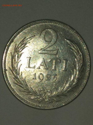 Латвия. 1924. 2 лата. Ag 835. XF до 07.05 в 16.00 - 1190732072