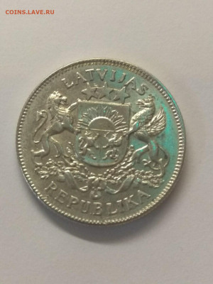 Латвия. 1924. 2 лата. Ag 835. XF до 07.05 в 16.00 - 1190732054