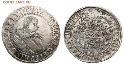 Германия. Брауншвейг-Люнебург-Целле. Кристиан. Талер 1620 г. - Германия. Брауншвейг-Люнебург-Целле. Кристиан. Талер 1620 года