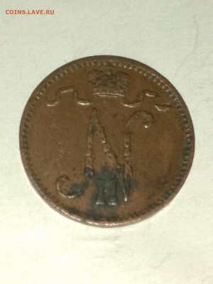 РИ. Финляндия. 1908. 1 пенни. XF до 07.05. в 16.00 - 745681384