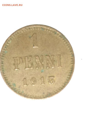 РИ. Финляндия. 1913. 1 пенни. XF до 07.05. в 16.00 - 758448935
