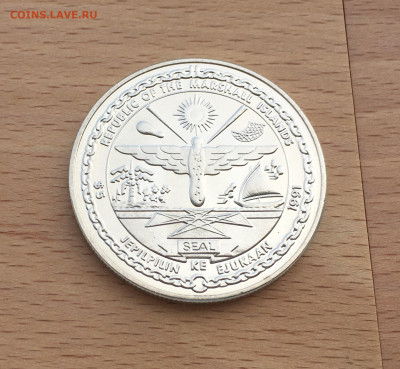Крона Шайба Маршалловы Острова 5$ долларов 1991 космос - IMG_1264.JPG