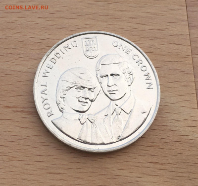 Крона Шайба Гибралтар 1 крона 1981 Свадьба Чарльза и Дианы - IMG_1287.JPG