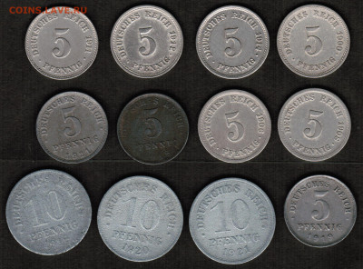 Монеты Германской империи - 12 штук (1900-1921 год) - CCI07052020_00000