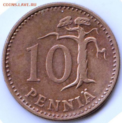 Финляндия 10 пенни 1972 г. до 24.00 13.05. 20 г. - 044