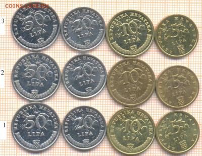 Хорватия 4 монеты , фикс 25 руб - Хорватия 4 монеты фикс 842