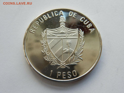 Крона Шайба Куба 1 песо 1996 Паровоз тираж 4000 шт. - krona_shajba_kuba_1_peso_1996_150_let_shvejcarskoj_zheleznoj_doroge_parovoz_poezd_unc_tirazh_4000_sht (1)