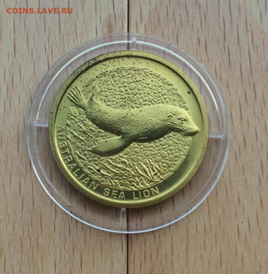 Австралия 1$ доллар 2008 Австралийский морской лев Животные - avstralija_1_dollar_2008_avstralijskij_morskoj_lev_zhivotnye_fauna