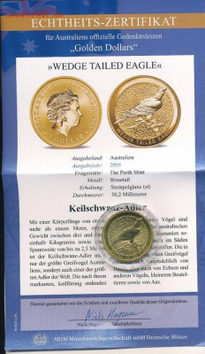 Австралия 1$ доллар 2008 Клинохвостый орёл Животные Фауна - avstralija_1_dollar_2008_klinokhvostyj_orel_zhivotnye_fauna_pticy (2)