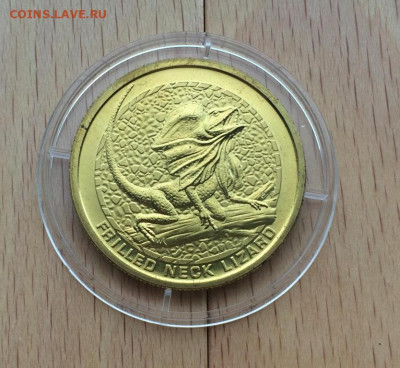 Австралия 1$ доллар 2008 Плащеносная ящерица Животные Фауна - avstralija_1_dollar_2008_plashchenosnaja_jashcherica_zhivotnye_fauna