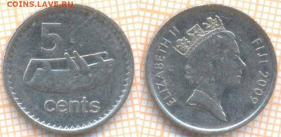 Фиджи 5 центов 2009 г., до 16.05.2020 г. 22.00 по Москве - Фиджи 5 центов 2009  7857