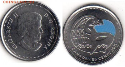 Канада.2011.25 центов.Нац.Парк-Орка цвет. UNC до17.05в22.00 - 2011-canada-25cent-nabor-parki4-800x800