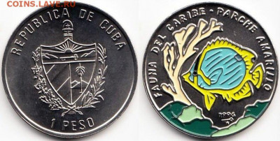 Куба.1996.1 песо. Yellow Perch. KM#550. UNC до 17.05 в 22.00 - 830722749