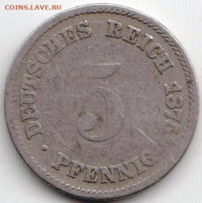 Германия 5 пфеннигов 1875 г. А до 24.00 20.05. 20 г. - 054