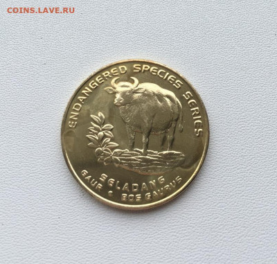 Малайзия 25 сенов сен 2003 Вымирающие виды - Гаур Животные - malajzija_25_senov_sen_2003_vymirajushchie_vidy_gaur_zhivotnye_fauna