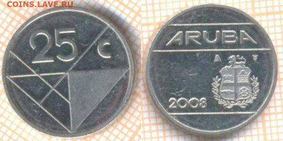 Аруба 25 центов 2008 г., до 20.05.2020 г. 22.00 по Москве - Аруба 25 центов 2008 7977