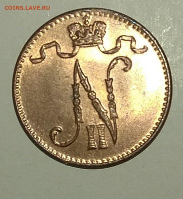 РИ. Финляндия. 1913. 1 пенни. аUNC до 17.05. в 22.00 - 689483544