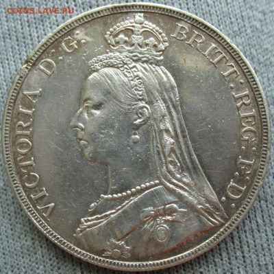 Великобритания 1 крона 1890 Королева Виктория XF Серебро Кро - velikobritanija_1_krona_1890_koroleva_viktorija_xf_serebro_krona_shajba (1)
