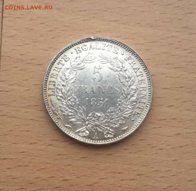 Франция 5 франков 1851 Серебро богиня Церера - francija_5_frankov_1851_serebro_xf_aunc_krona_shajba_boginja_cerera (2)