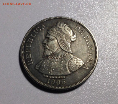 Панама 50 сентесимо 1905 Серебро Крона Шайба - panama_50_sentesimo_1905_xf_serebro_krona_shajba