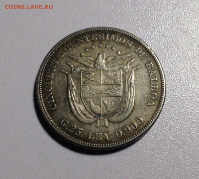 Панама 50 сентесимо 1905 Серебро Крона Шайба - panama_50_sentesimo_1905_xf_serebro_krona_shajba (1)