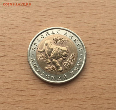 биметалл 10 рублей 1992 Красная книга Амурский Тигр фауна - bimetall_rossija_10_rublej_1992_krasnaja_kniga_amurskij_tigr_fauna (2)