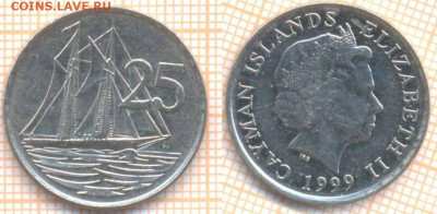 Каймановы острова 25 центов 1999 г., до 21.05.2020 г. 22.00 - Кайманы 25 центов 1999 7989