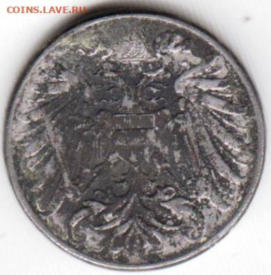 Австрия 2 геллера 1917 г. до 24.00 22.05. 20 г - 021