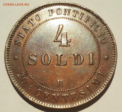  20 чентезими 1867 г. Сохран. - 2