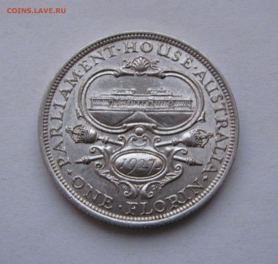 Австралия. Король Георг V. 2 ШИЛЛИНГА (ФЛОРИН) 1927 года. - 1Флорин1927 (4).JPG
