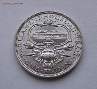 Австралия. Король Георг V. 2 ШИЛЛИНГА (ФЛОРИН) 1927 года. - 1Флорин1927 (3).JPG